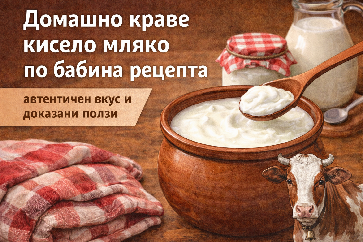 Домашно краве кисело мляко по бабина рецепта – автентичен вкус и доказани ползи